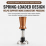 Spring Loaded Espresso Tamper with Wooden Handle
