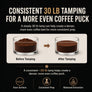 Spring Loaded Espresso Tamper with Wooden Handle