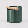 The Facet Geometric Espresso Knock Box with Oak Knock Bar