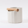 The Facet Geometric Espresso Knock Box with Oak Knock Bar