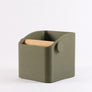 The Square Espresso Knock Box with Oak Knock Bar
