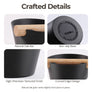 Nordic Espresso Knock Box with Oak Bar