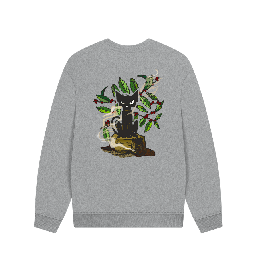 Athletic Grey Printed Sweater Back