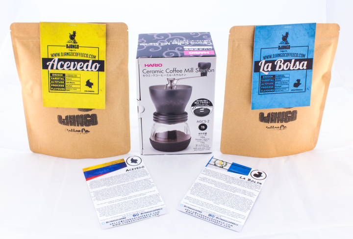 Hario Skerton Grinder Gift Set - Django Coffee Co. 
